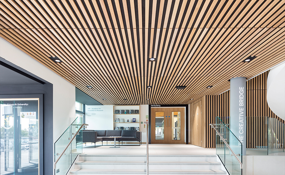 Slatted timber ceilings