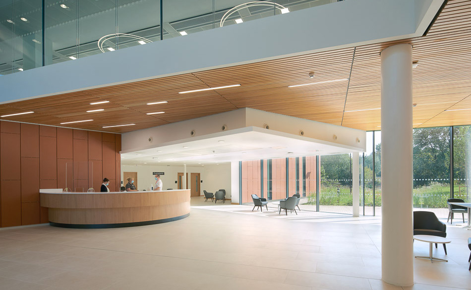 slatted timber ceiling