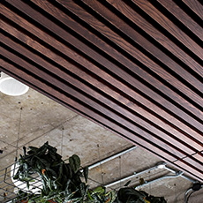 slatted ceiling detail